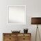 Blanco White Non-Beveled Custom Framed Bathroom Vanity Wall Mirror